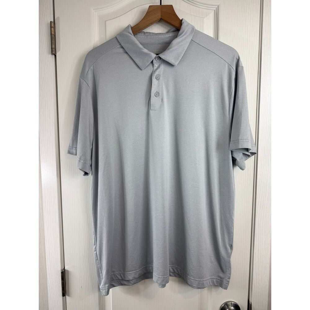 Old Navy Active Men's Cloud 94 Soft Light Gray Short Sleeve Polo Shirt Size XL